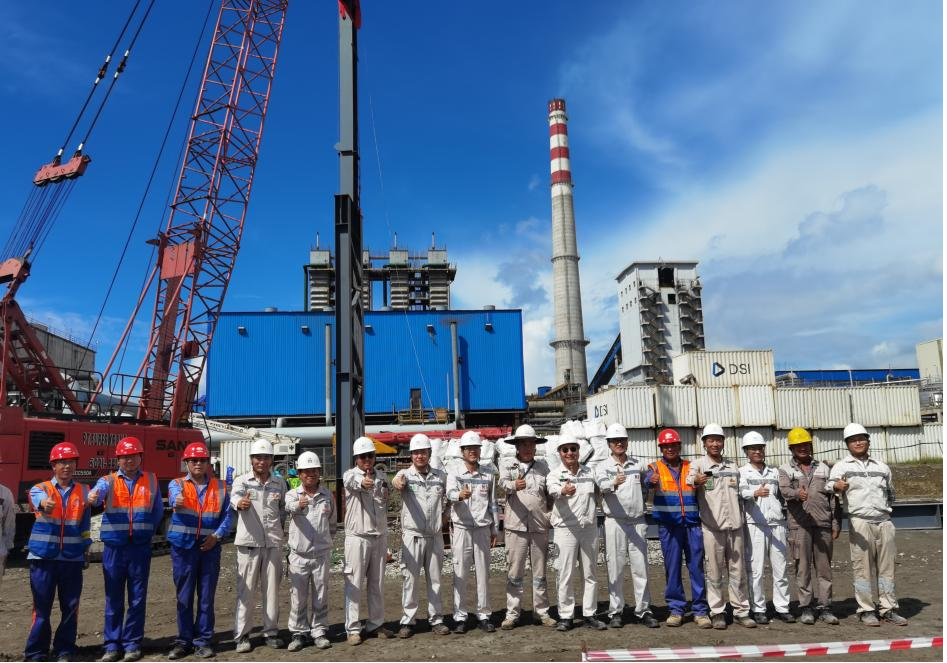 印尼廣青德1780熱軋項(xiàng)目首根鋼結(jié)構(gòu)立柱順利完成吊裝